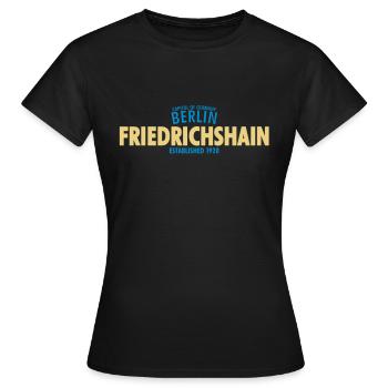Capitol de l'Allemagne Berlin - Friedrichshain - T-shirt Femme - noir - Devant - AI Model Female 172 dark (172cm)