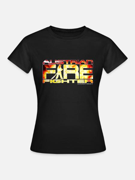 austrian firefighter Logo - Frauen T-Shirt - Schwarz