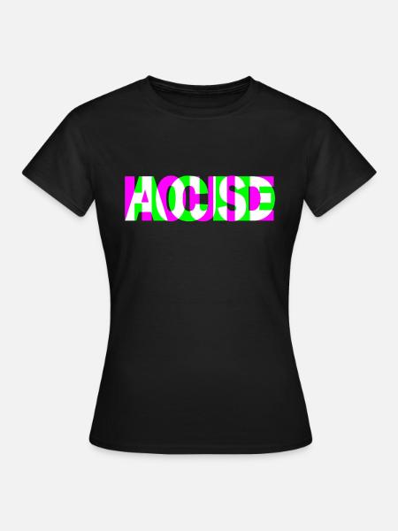 acid house techno dubstep dj raver party edm - Dame-T-shirt - sort