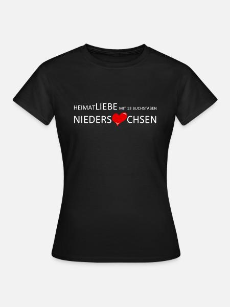 Heimatliebe - Niedersachsen - Frauen T-Shirt - Schwarz