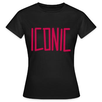 iconique - T-shirt Femme - noir - Devant - AI Model Female 172 dark (172cm)