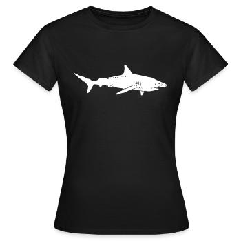 Shark Shirt, Hai, Haifisch Geschenkidee Hai Chemise - T-shirt Femme - noir - Devant - AI Model Female 172 dark (172cm)