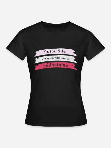 Esta chica es maravillosa y soltera - Dame-T-shirt - sort