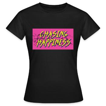 cHASING hAPINESS - T-shirt Femme - noir - Devant - AI Model Female 172 dark (172cm)