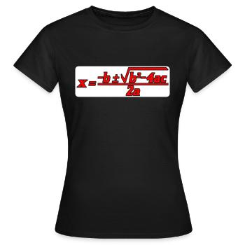 Quadratic Formula For Math Class 6 - Women's T-Shirt - black - Front - AI Model Female 172 dark (172cm)