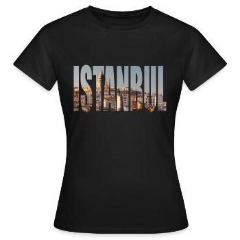 Istanbul - T-shirt Femme - noir - Devant - AI Model Female 172 dark (172cm)