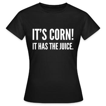 Son maïs - T-shirt Femme - noir - Devant - AI Model Female 172 dark (172cm)