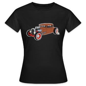 Hot Rod brown - Frauen T-Shirt - Schwarz - Vorne - AI Model Female 172 dark (172cm)