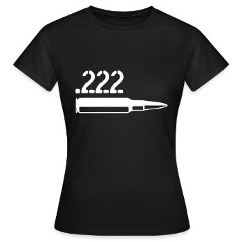 Patronen und Munition 222 Remington - Frauen T-Shirt - Schwarz - Vorne - AI Model Female 172 dark (172cm)