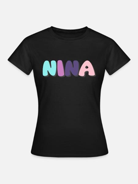Name - Nina - Frauen T-Shirt - Schwarz