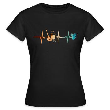 Heartbeat Haushalt - Frauen T-Shirt - Schwarz - Vorne - AI Model Female 172 dark (172cm)