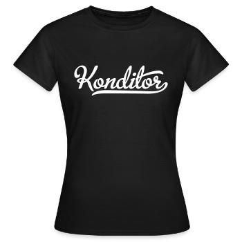 Konditor - Frauen T-Shirt - Schwarz - Vorne - AI Model Female 172 dark (172cm)