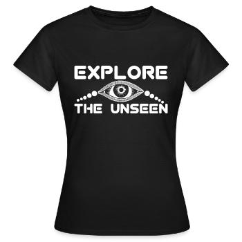 Explorez l’invisible - T-shirt Femme - noir - Devant - AI Model Female 172 dark (172cm)