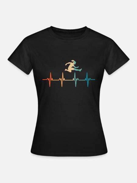 Battement de cœur sauter - T-shirt Femme - noir