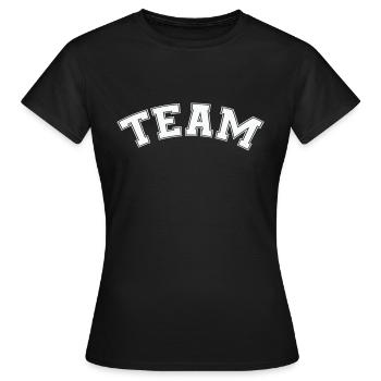 team - Frauen T-Shirt - Schwarz - Vorne - AI Model Female 172 dark (172cm)