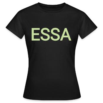 Essa - T-shirt Femme - noir - Devant - AI Model Female 172 dark (172cm)