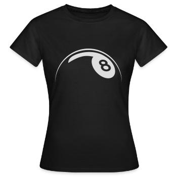 8-Ball - Frauen T-Shirt - Schwarz - Vorne - AI Model Female 172 dark (172cm)