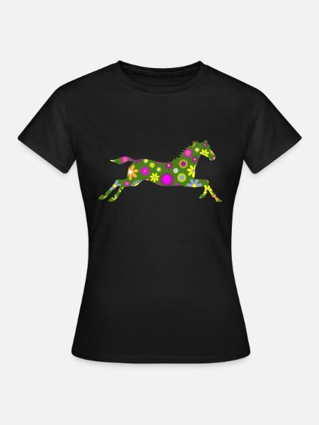 Pferd - Frauen T-Shirt - Schwarz