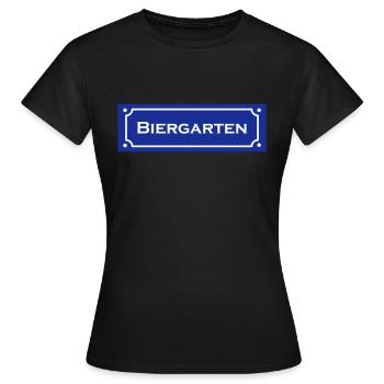 Biergarten 1 - Frauen T-Shirt - Schwarz - Vorne - AI Model Female 172 dark (172cm)