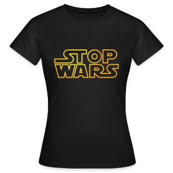 stop wars starlight outline - Frauen T-Shirt - Schwarz - Vorne - AI Model Female 172 dark (172cm)