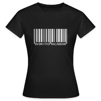 Code à barres blanc - T-shirt Femme - noir - Devant - AI Model Female 172 dark (172cm)