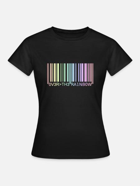 Barcode Pastell - Frauen T-Shirt - Schwarz