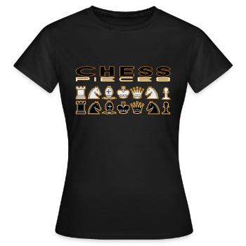 CHESS Pieces - Frauen T-Shirt - Schwarz - Vorne - AI Model Female 172 dark (172cm)