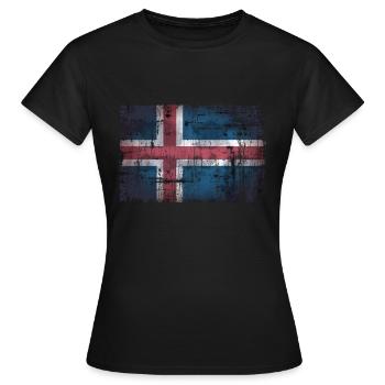 Iceland - Women's T-Shirt - black - Front - AI Model Female 172 dark (172cm)