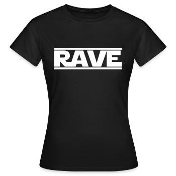 rave - T-shirt Femme - noir - Devant - AI Model Female 172 dark (172cm)