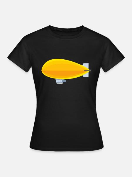 Dirigeable jaune - T-shirt Femme - noir