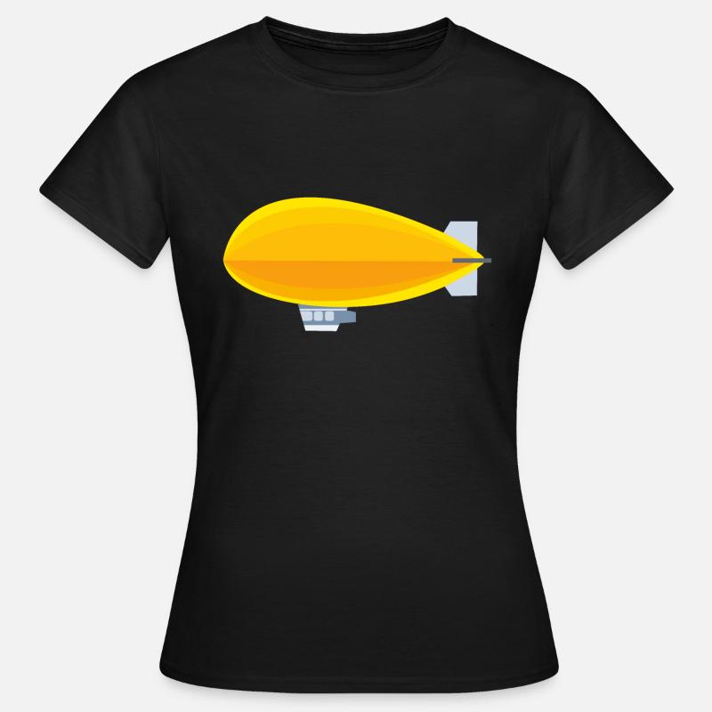 Dirigeable jaune - T-shirt Femme - noir