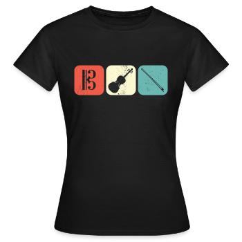 Viola Key Viola Viola Violist - Women's T-Shirt - black - Front - AI Model Female 172 dark (172cm)