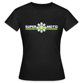 SUPER MOTO Cercle de Singe - T-shirt Femme - noir - Devant - AI Model Female 172 dark (172cm)