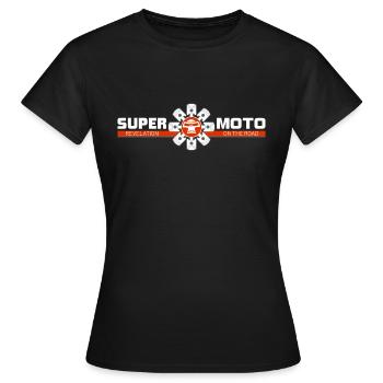 SUPER MOTO Monkey Circle red - Women's T-Shirt - black - Front - AI Model Female 172 dark (172cm)