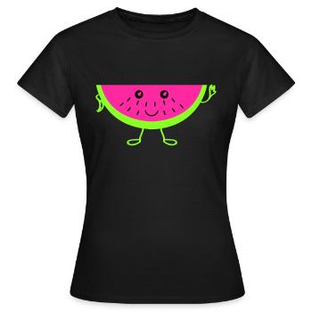 Melon - T-shirt Femme - noir - Devant - AI Model Female 172 dark (172cm)