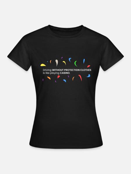 Rijden zonder bescherming... - Vrouwen T-shirt - zwart