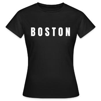 BOSTON, Boston Städtereise verheiratet, Boston Jungenname - Frauen T-Shirt - Schwarz - Vorne - AI Model Female 172 dark (172cm)