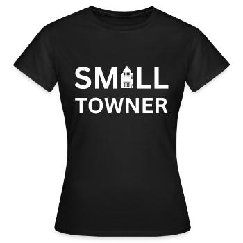 Small Towner Small Town Watertower - Women's T-Shirt - black - Front - AI Model Female 172 dark (172cm)