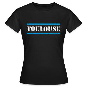 Toulouse - Frauen T-Shirt - Schwarz - Vorne - AI Model Female 172 dark (172cm)