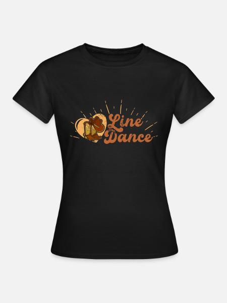 Tanzen Tänzer Western Linedance Spruch - Frauen T-Shirt - Schwarz