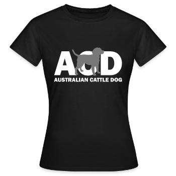 Dog Hund - Frauen T-Shirt - Schwarz - Vorne - AI Model Female 172 dark (172cm)