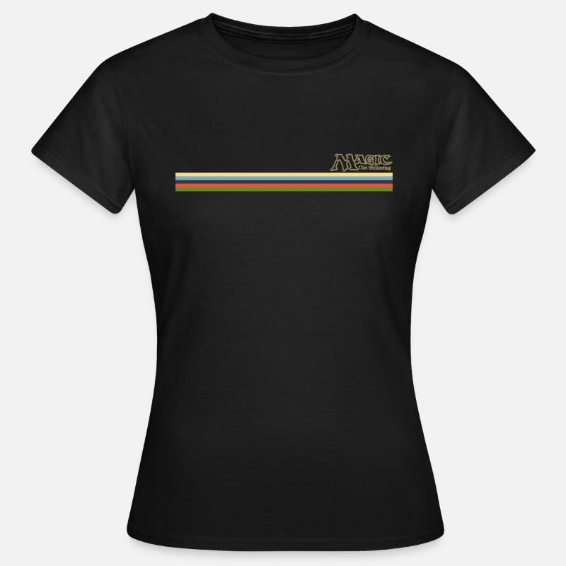 Magic: The Gathering Logo med magiske farver - Dame-T-shirt - sort