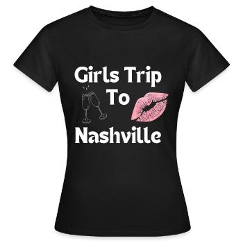 Voyage entre filles à Nashville - T-shirt Femme - noir - Devant - AI Model Female 172 dark (172cm)