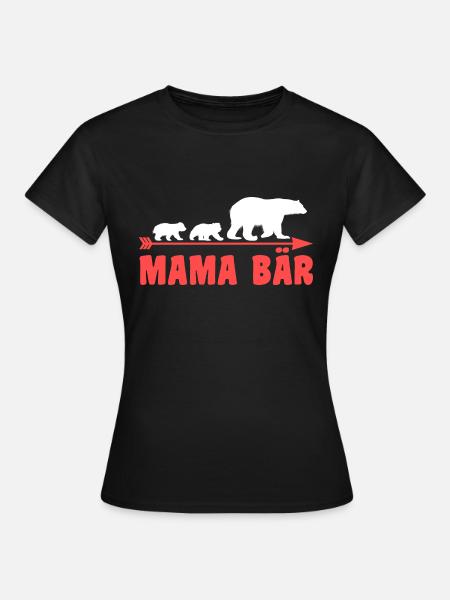 Mutter Mama Bär - Frauen T-Shirt - Schwarz