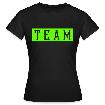 équipe - T-shirt Femme - noir - Devant - AI Model Female 172 dark (172cm)