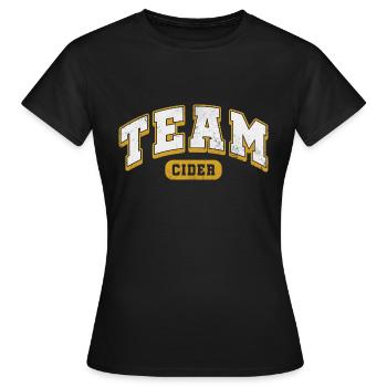team cider Design for an enthusiast of cider - Women's T-Shirt - black - Front - AI Model Female 172 dark (172cm)