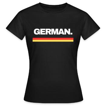 German. - Frauen T-Shirt - Schwarz - Vorne - AI Model Female 172 dark (172cm)