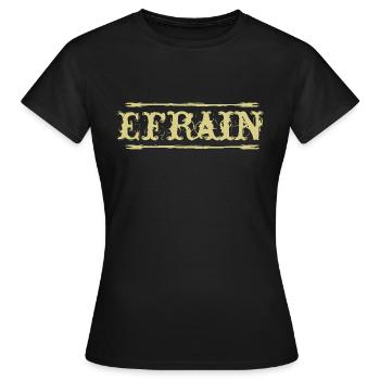 Efrain Golden Text Name Name Badge - Women's T-Shirt - black - Front - AI Model Female 172 dark (172cm)