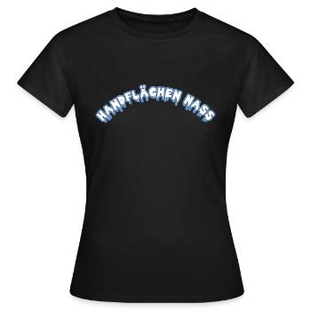 handflächen nass - Frauen T-Shirt - Schwarz - Vorne - AI Model Female 172 dark (172cm)