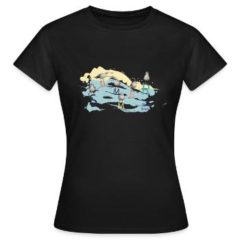 summer contest - Women's T-Shirt - black - Front - AI Model Female 172 dark (172cm)